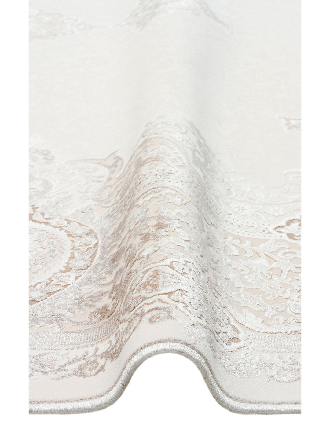 Üsküdar Serisi Yüksek Kaliteli Sık Dokuma Modern Salon Halısı 01 CREAM BEIGE - Carpetdocia