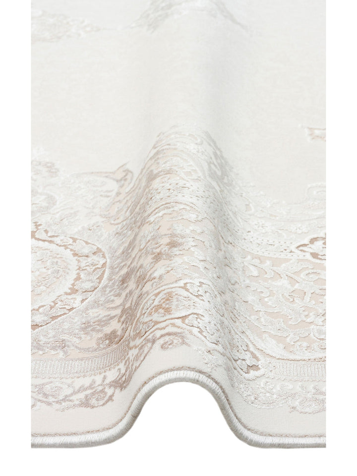 Üsküdar Serisi Yüksek Kaliteli Sık Dokuma Modern Salon Halısı 01 CREAM BEIGE - Carpetdocia