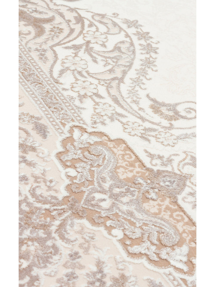 Üsküdar Serisi Yüksek Kaliteli Sık Dokuma Modern Salon Halısı 01 CREAM BEIGE - Carpetdocia