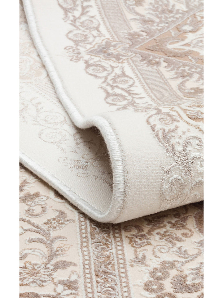 Üsküdar Serisi Yüksek Kaliteli Sık Dokuma Modern Salon Halısı 01 CREAM BEIGE - Carpetdocia