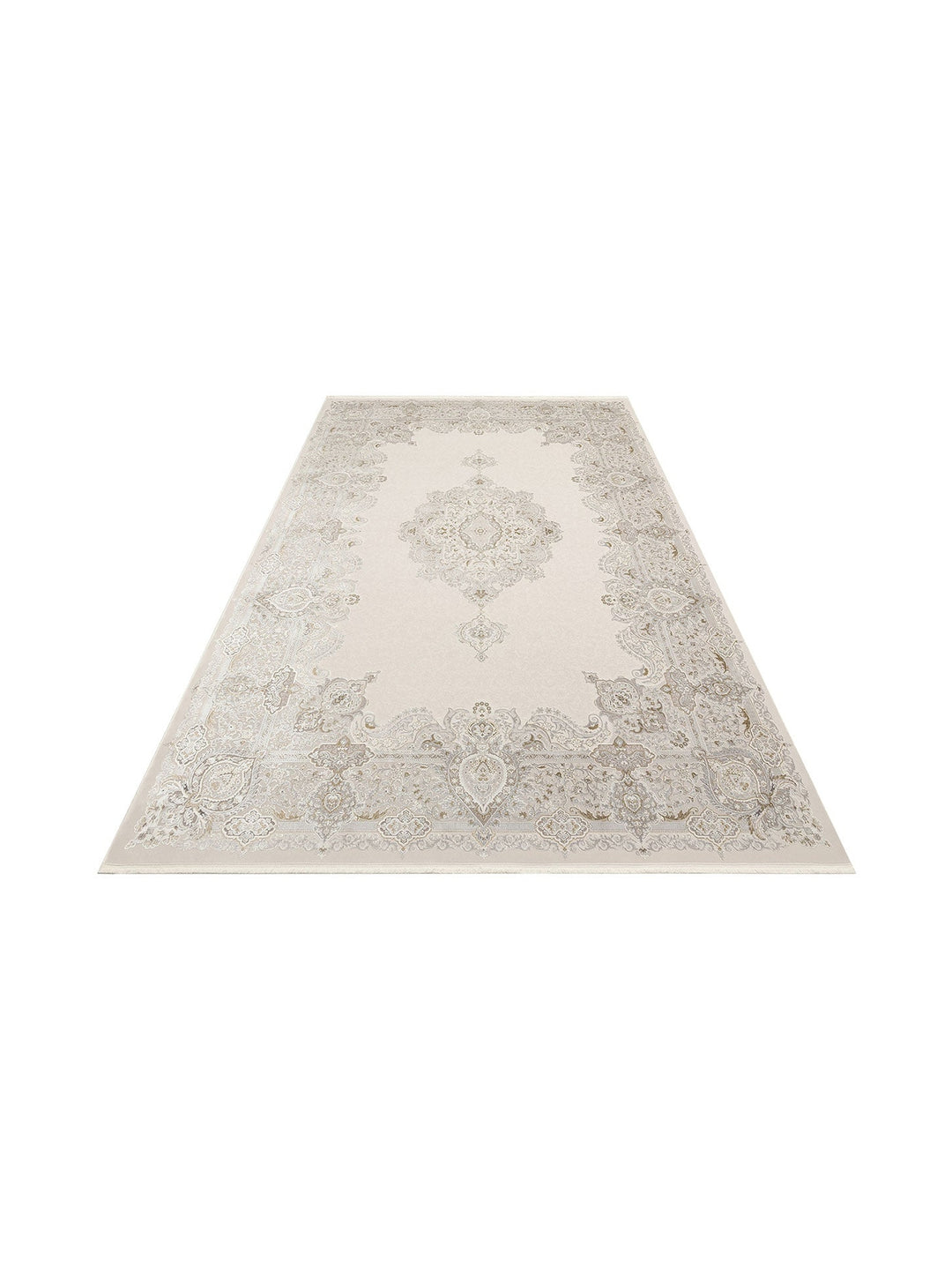 Üsküdar Serisi Yüksek Kaliteli Sık Dokuma Modern Salon Halısı 01 CREAM GREY - Carpetdocia