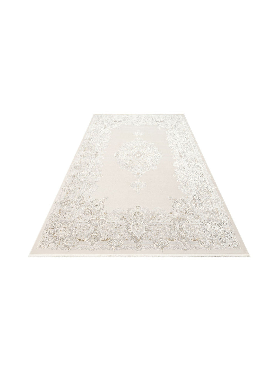 Üsküdar Serisi Yüksek Kaliteli Sık Dokuma Modern Salon Halısı 01 CREAM GREY - Carpetdocia