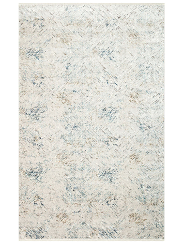 Üsküdar Serisi Yüksek Kaliteli Sık Dokuma Modern Salon Halısı 03 CREAM BLUE - Carpetdocia