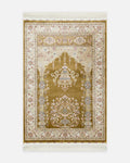 Alfombrilla de oración Topkapı, con diseño clásico, de alta calidad, con brillo especial, ideal para regalo y ajuar, 01 DORADO