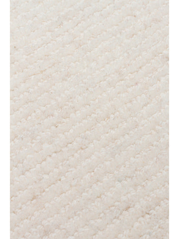 Alfombra tejida a mano de mezcla de lana y algodón serie Vienna IVORY