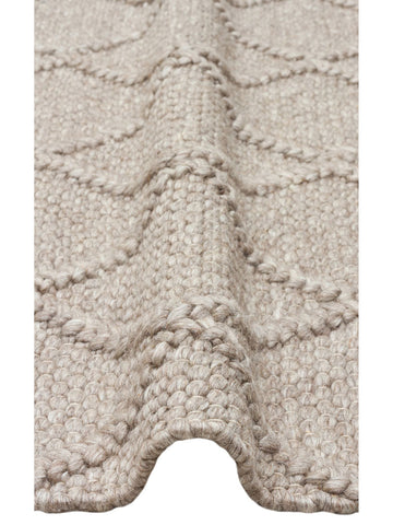 Woolstar %100 Naturel Kazak Desenli Salon Oturma Odası Koridor Antre El Dokuma Örgü Halı DIAMONDBRWN - Carpetdocia