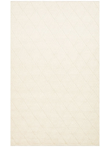 Woolstar %100 Naturel Kazak Desenli Salon Oturma Odası Koridor Antre El Dokuma Örgü Halı DIAMONDCREM - Carpetdocia