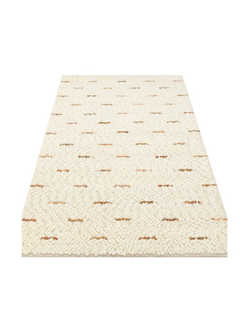 Woolstar %100 Naturel Kazak Desenli Salon Oturma Odası Koridor Antre El Dokuma Örgü Halı JD 06 NAT - Carpetdocia